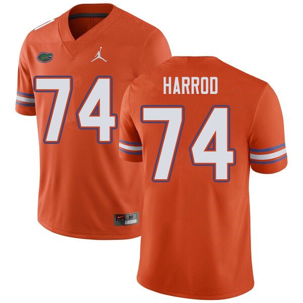 Jordan Brand Men #74 Will Harrod Florida Gators College Football Jersey Orange